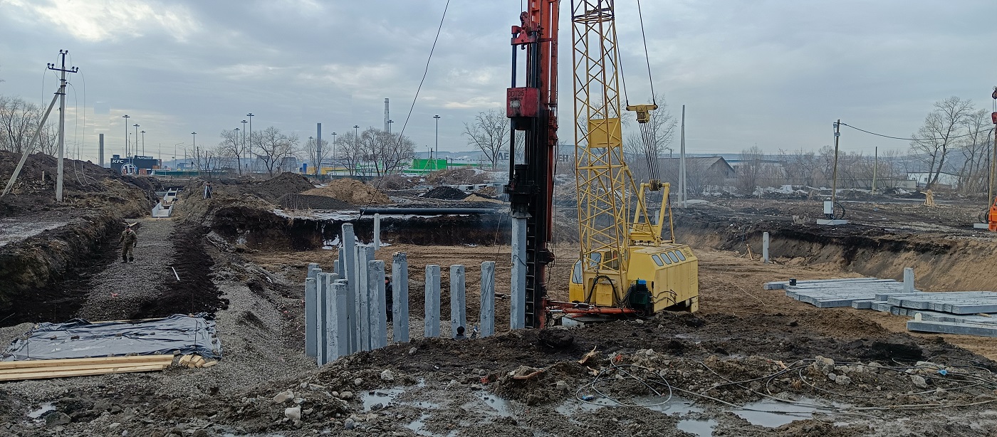 Аренда сваебоя для забивки бетонных свай в Яблоновске